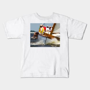 Barnegat Bay A-Cat, Mary Ann, charging at you! Kids T-Shirt